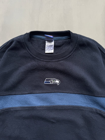 VINTAGE NFL SEATTLE SEAHAWKS NAVY SWEATER - XL