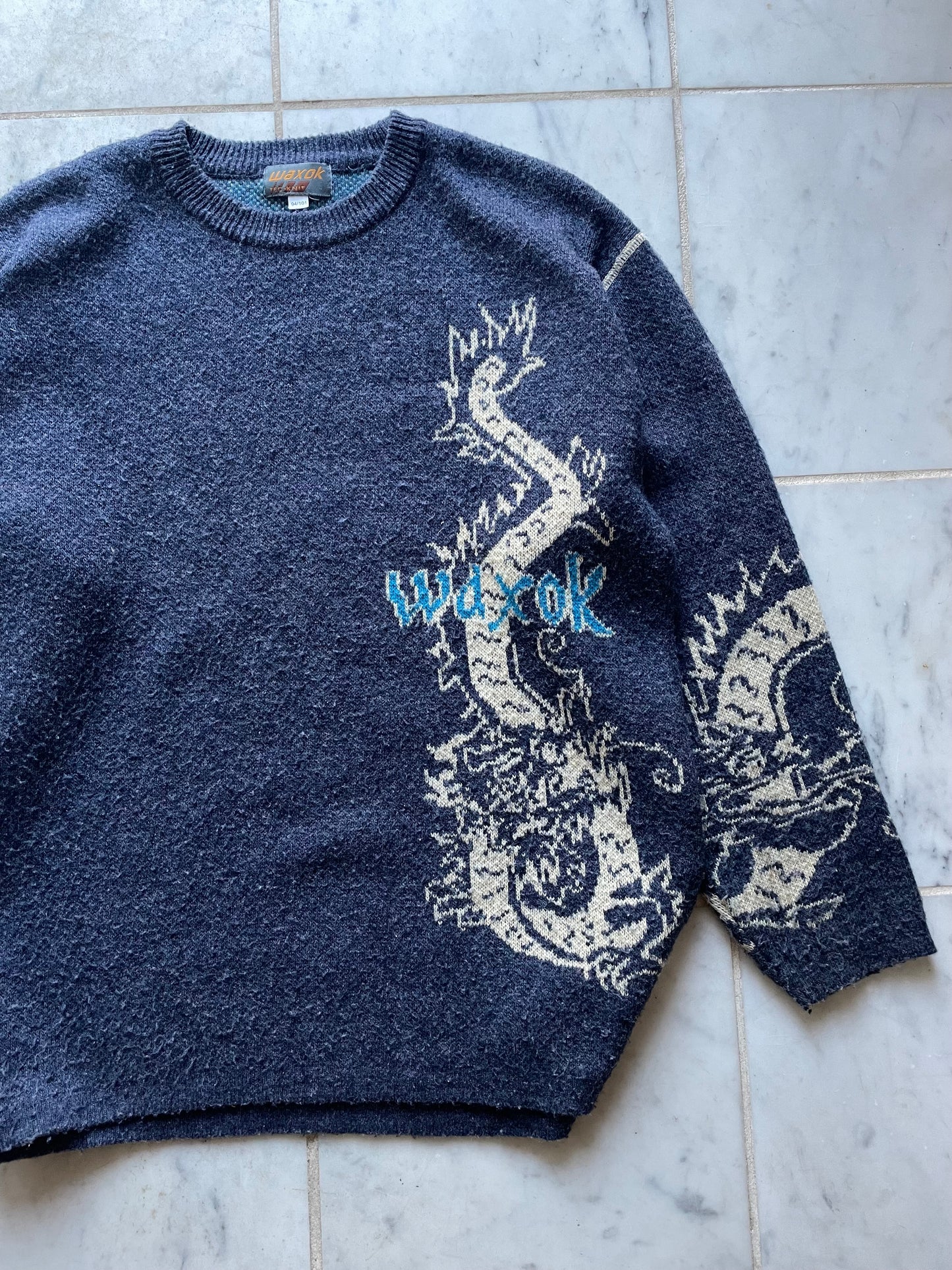 WAXOK 'DRAGON' KNIT SWEATER - LARGE