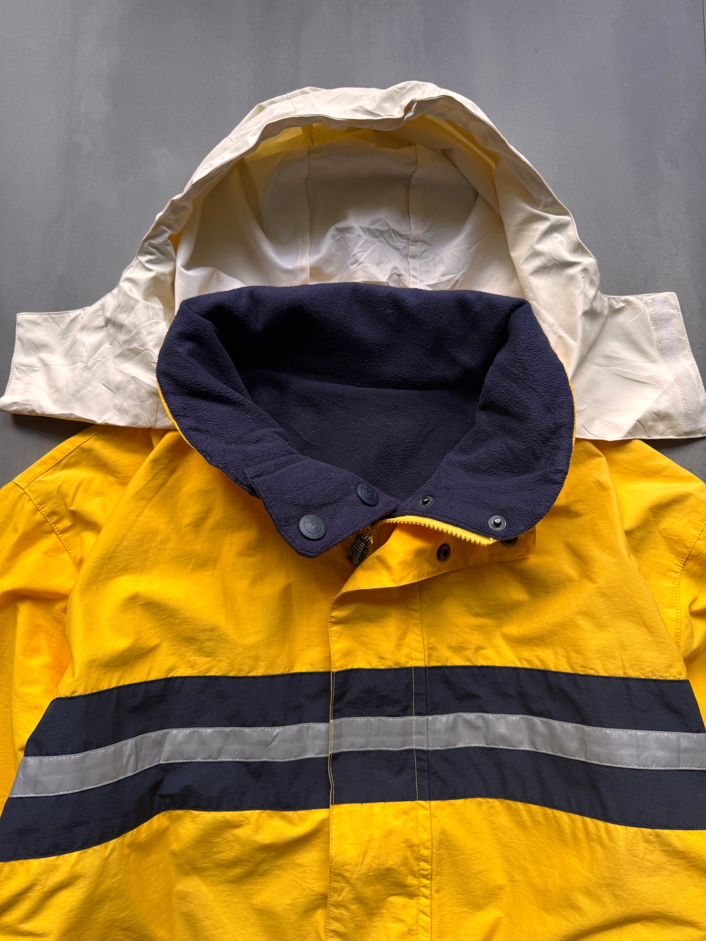 VINTAGE NAUTICA COMPETITION REVERSIBLE FLEECE LINED JACKET - XL