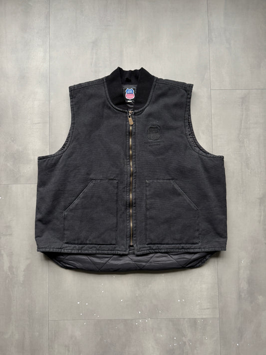 VINTAGE UNION PACIFIC BLACK GILET - XXL