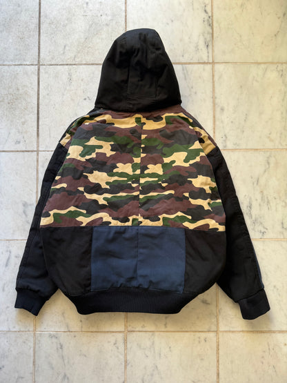 CARHARTT REWORKED CAMO PATTERN ACTIVE JACKET - XLARGE