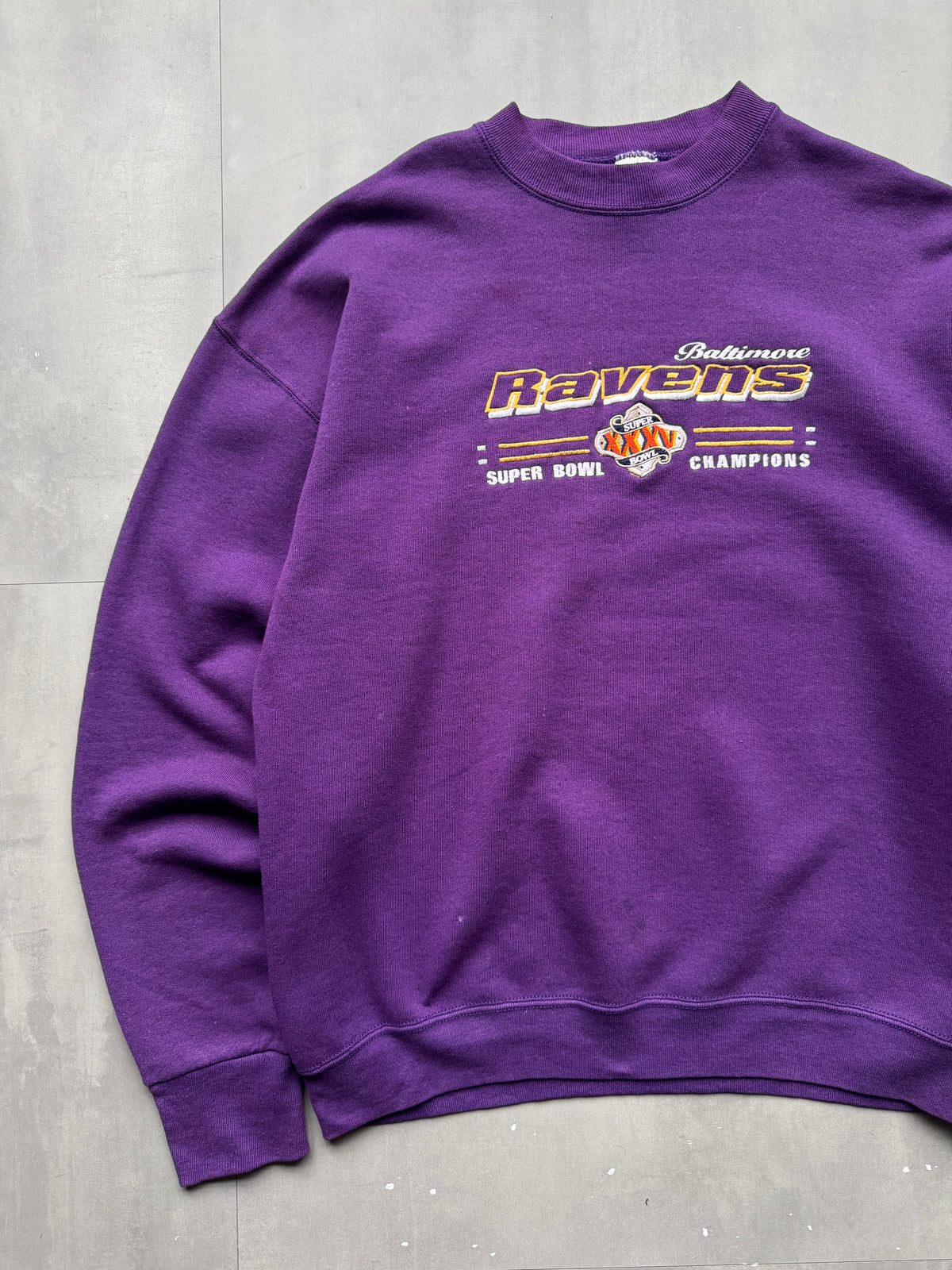 VINTAGE NFL BALTIMORE RAVENS PURPLE SWEATER - L