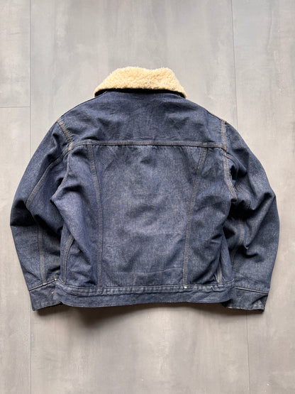 VINTAGE CARHARTT DENIM SHERPA LINED JACKET - S