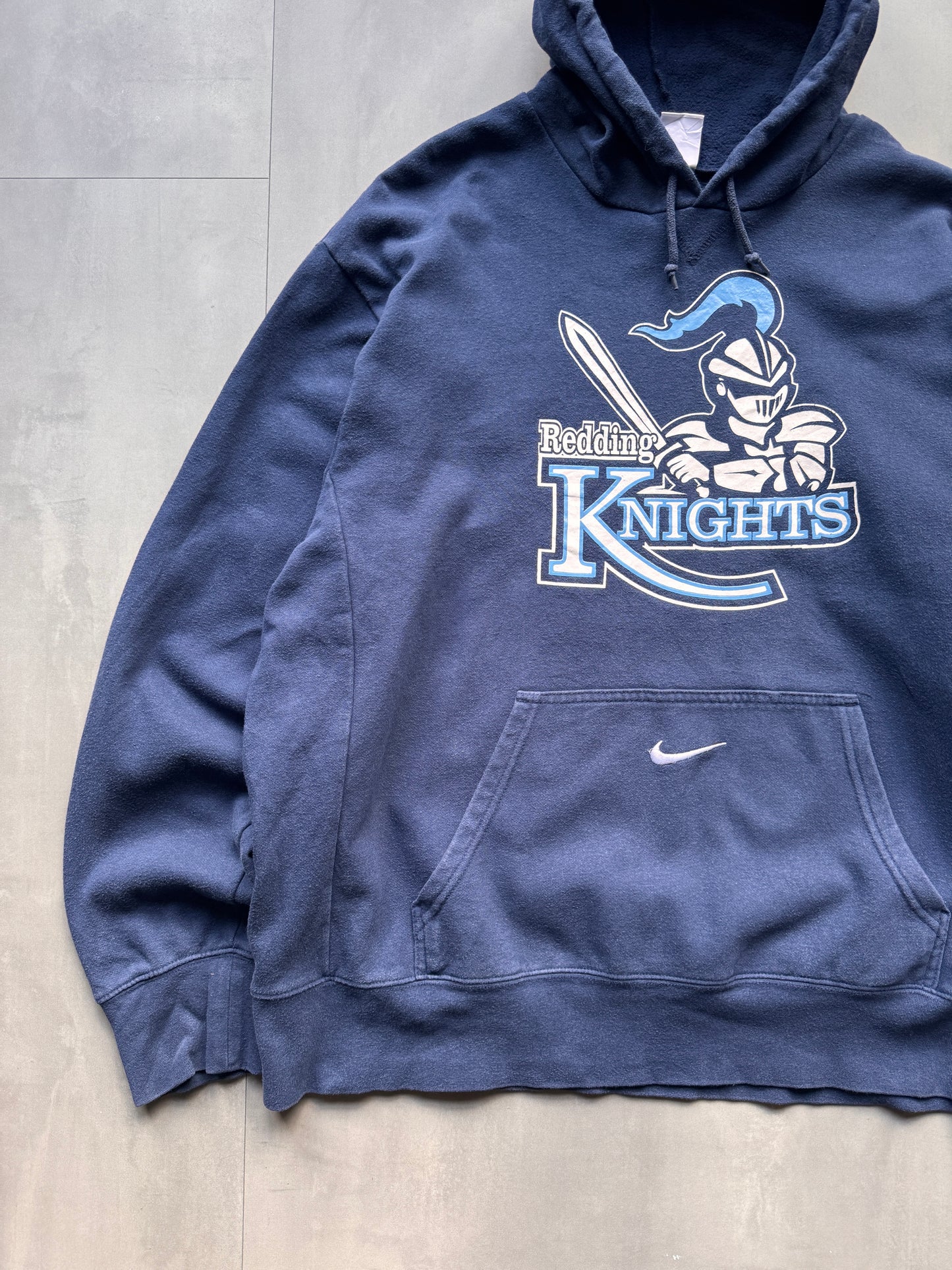 VINTAGE NIKE REDDING KNIGHTS BLUE HOODIE - XL