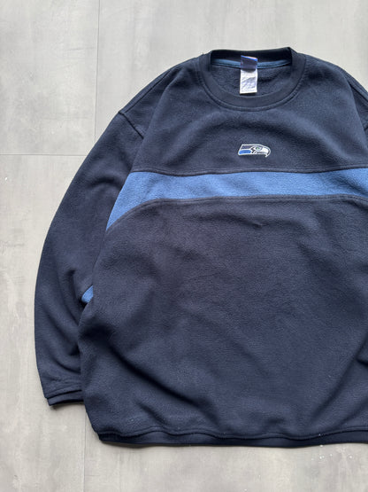 VINTAGE NFL SEATTLE SEAHAWKS NAVY SWEATER - XL