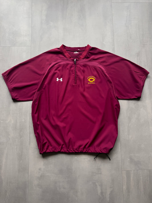 VINTAGE UNDERARMOUR CONCORDIA BASEBALL MAROON SPORT TEE - L
