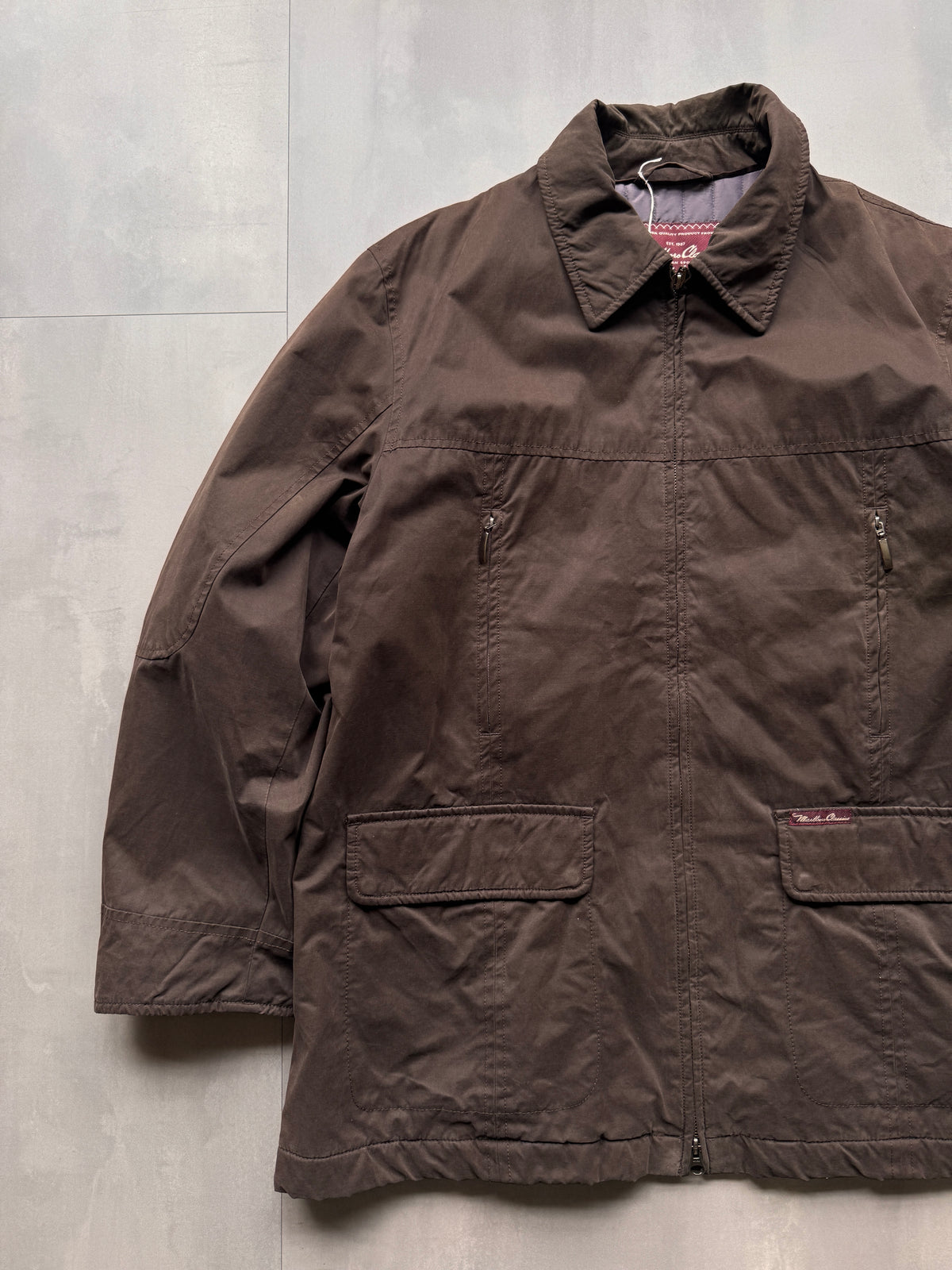 VINTAGE MARLBORO CLASSICS BROWN TRENCHCOAT - L