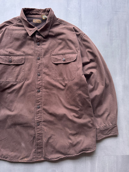 VINTAGE BROWN LINED WORKWEAR JACKET - XXL
