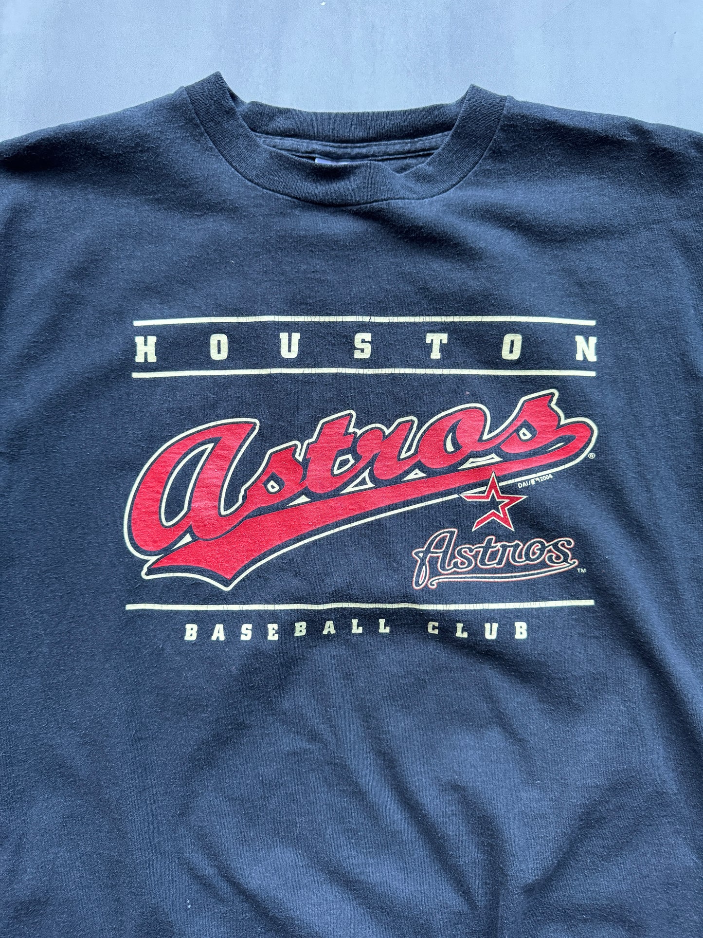 VINTAGE MLB 2004 HOUSTON ASTROS BLACK T-SHIRT - XL