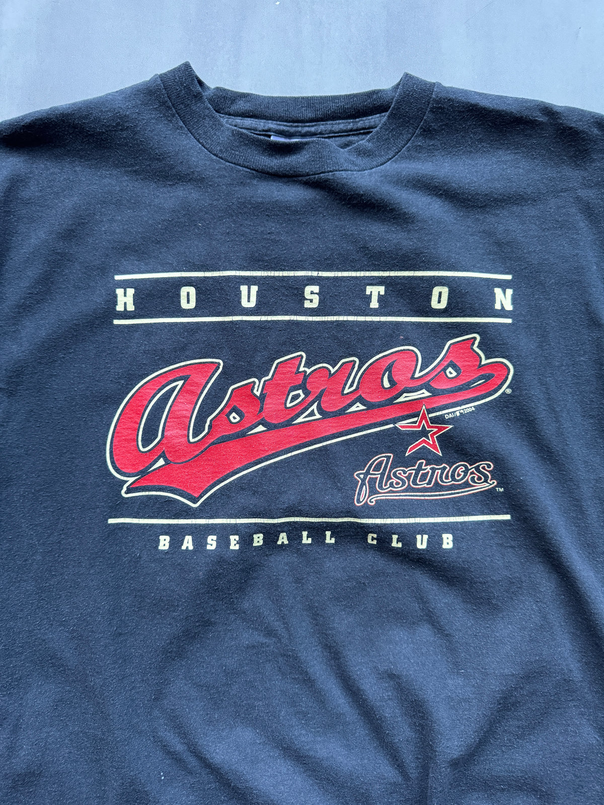 VINTAGE MLB 2004 HOUSTON ASTROS BLACK T-SHIRT - XL
