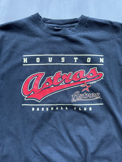 VINTAGE MLB 2004 HOUSTON ASTROS BLACK T-SHIRT - XL