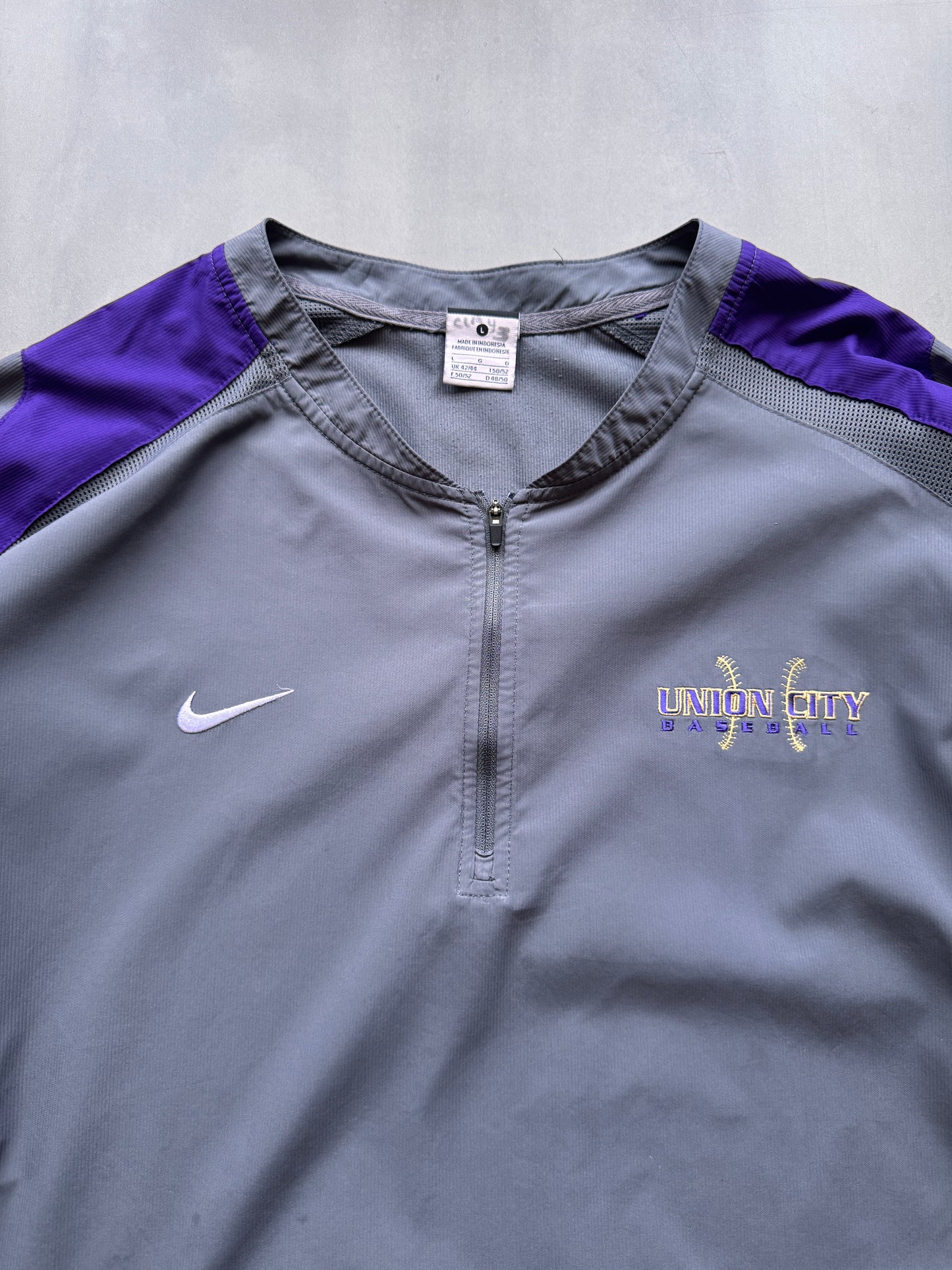 VINTAGE NIKE UNION CITY BASEBALL WINDBREAKER - L