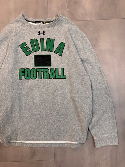 UNDERARMOUR EDINA FOOTBAL GREY SWEATER - XXLARGE