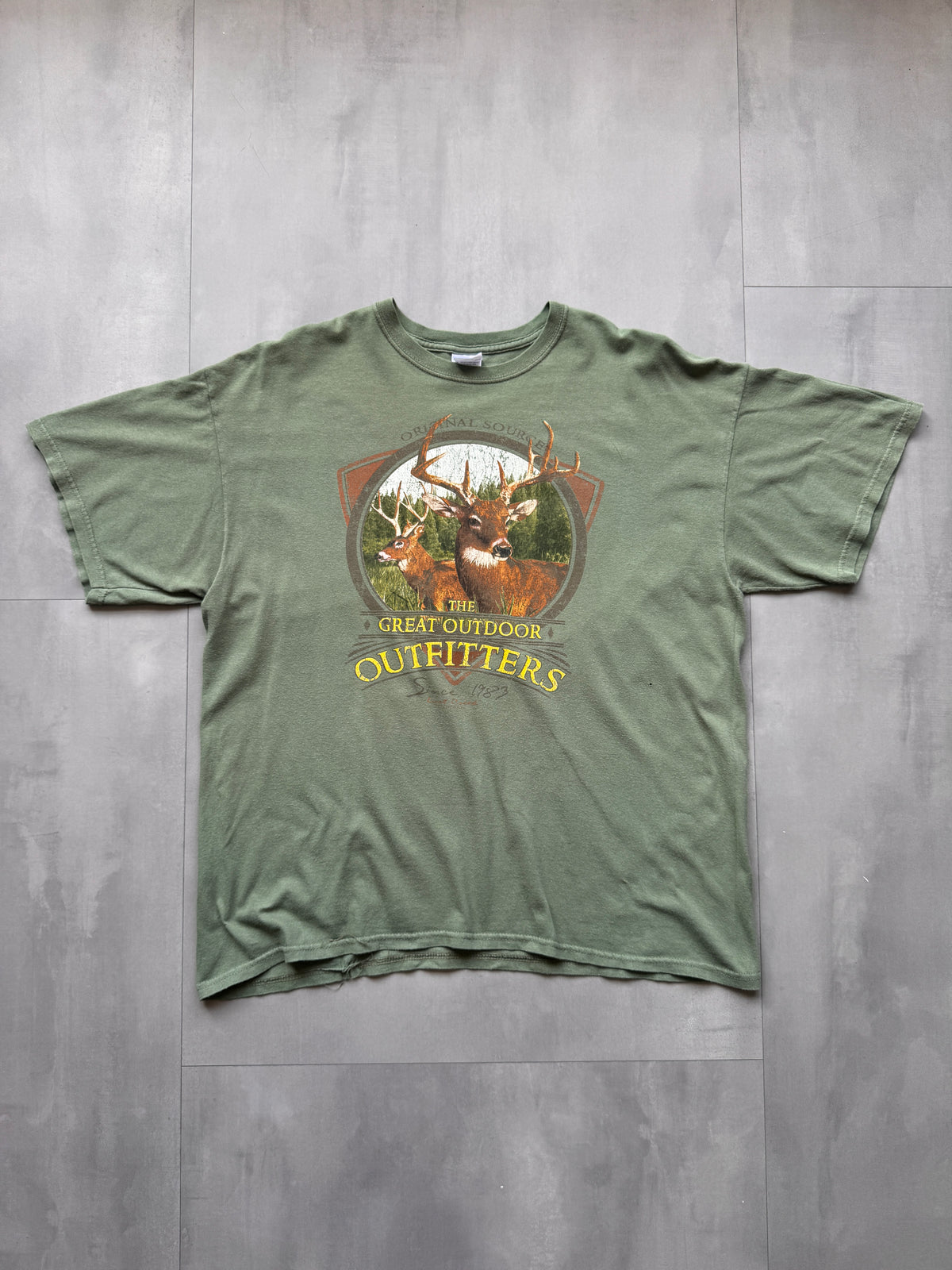 VINTAGE THE GREAT OUTDOOR GREEN TEE - XL