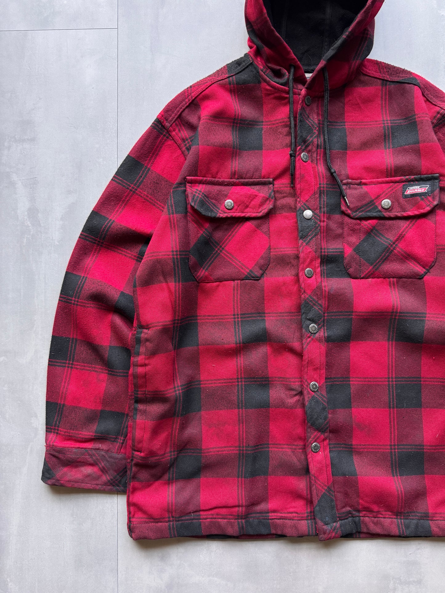 VINTAGE DICKIES RED FLANNEL JACKET - M