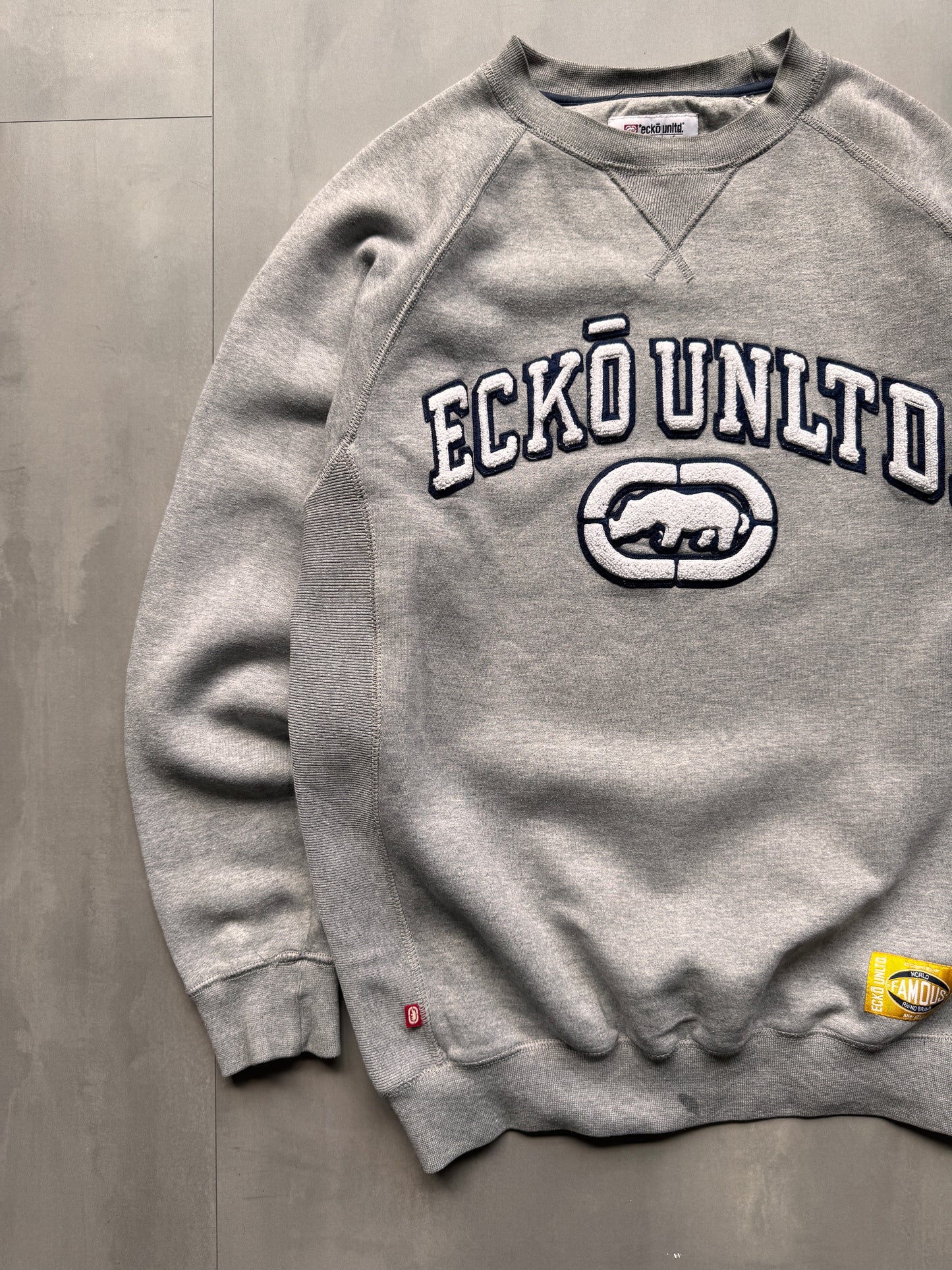 VINTAGE ECKO UNLTD GREY SWEATER - L