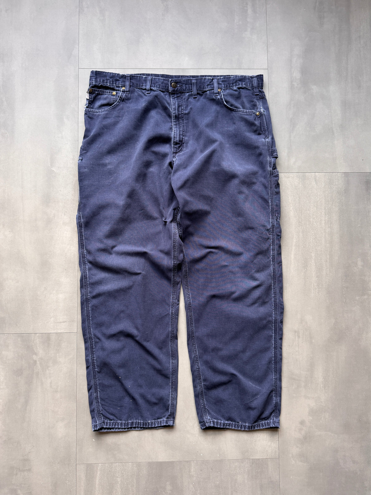 VINTAGE CARHARTT FADED NAVY PANTS - 34