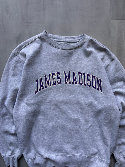 VINTAGE JANSPORT 'JAMES MADISON' GREY SWEATER - SMALL