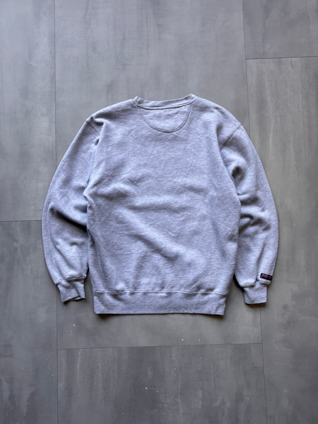 VINTAGE JANSPORT 'JAMES MADISON' GREY SWEATER - SMALL