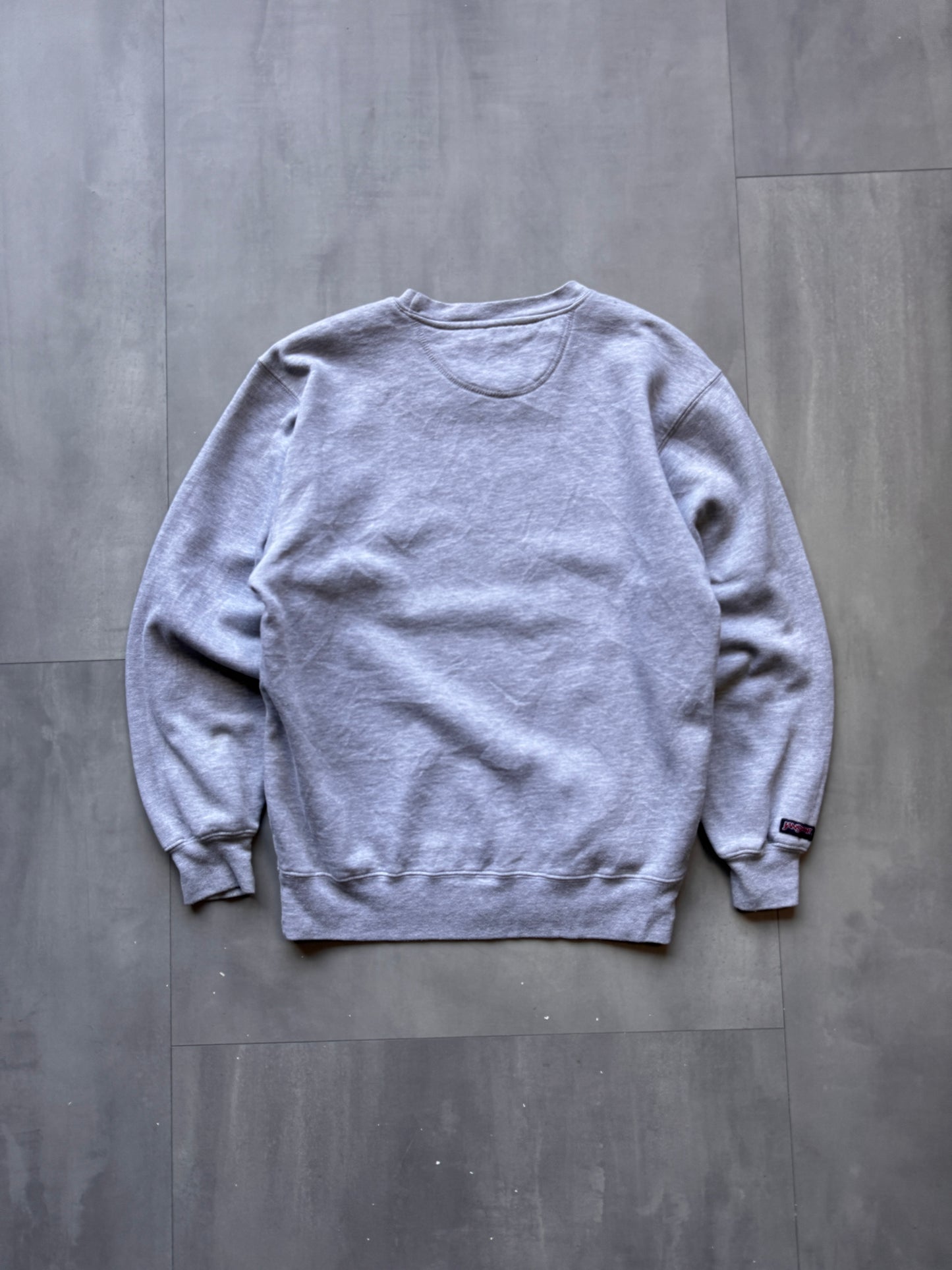 VINTAGE JANSPORT 'JAMES MADISON' GREY SWEATER - SMALL