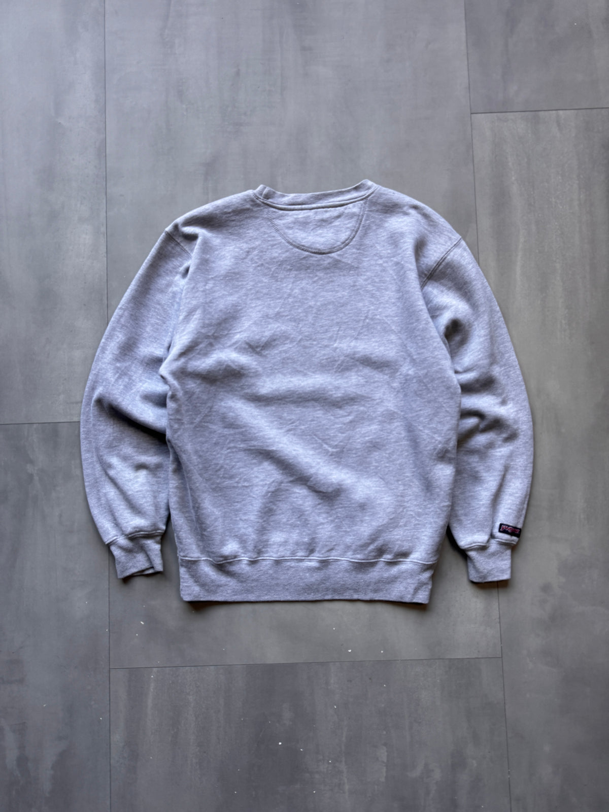 VINTAGE JANSPORT 'JAMES MADISON' GREY SWEATER - SMALL