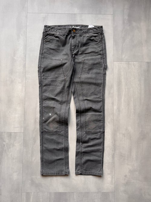 VINTAGE CARHARTT DOUBLE KNEE GREY CARPENTER PANTS - 30