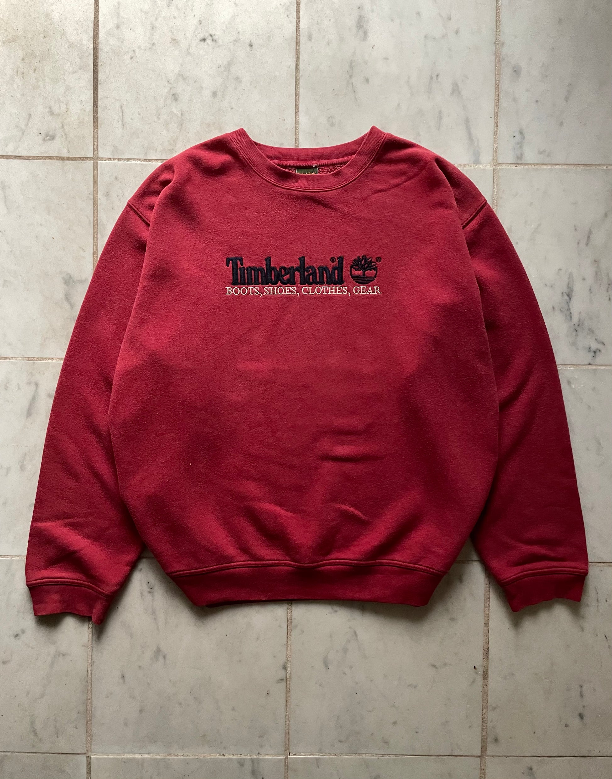 TIMBERLAND RED SWEATER XLARGE III. VINTAGE