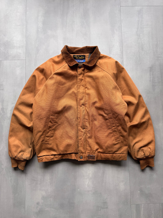 VINTAGE WALLS TAN TRUCKER JACKET - L