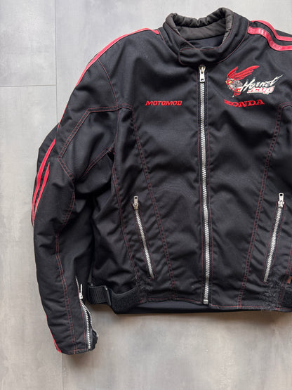 VINTAGE HONDA HORNET CUP BLACK MOTORCYCLE JACKET - L