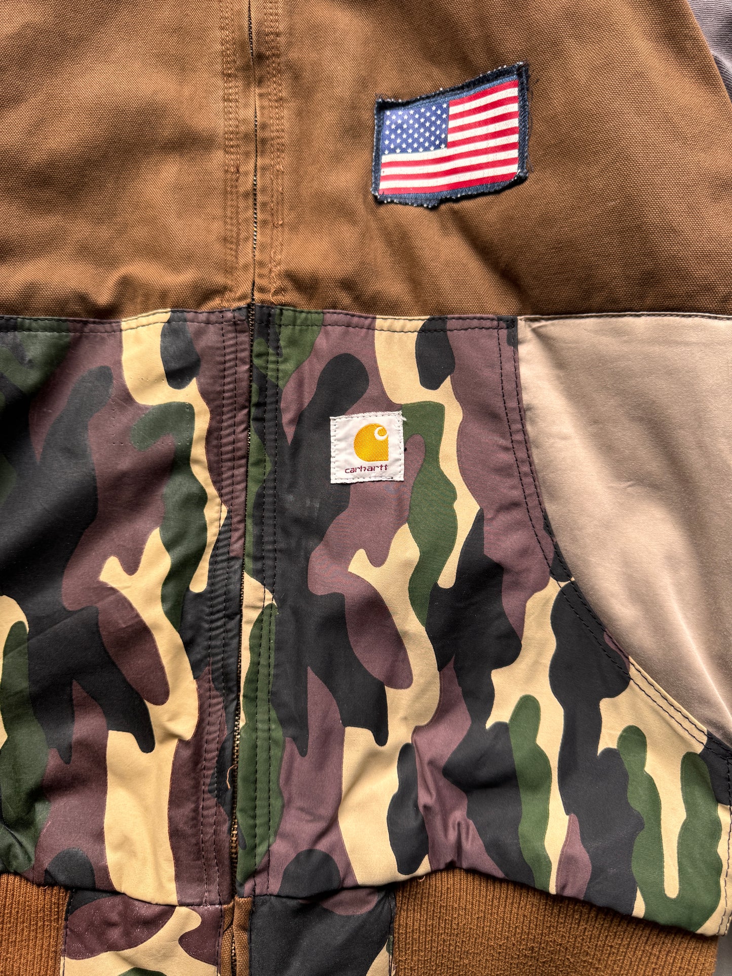 CARHARTT REWORKED MILITARY ACTIVE JACKET - L