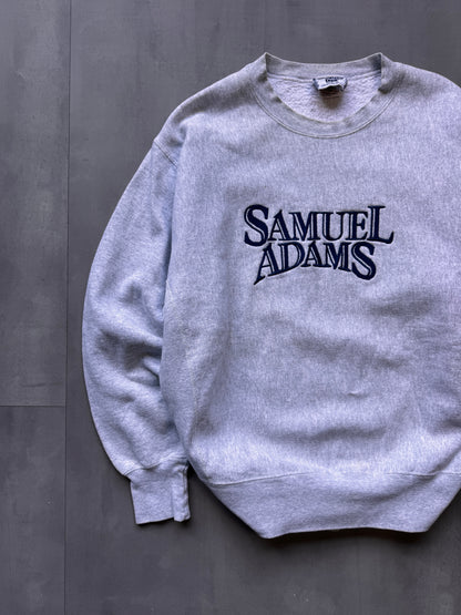 VINTAGE LEE SAMUEL ADAMS GREY SWEATER - MEDIUM