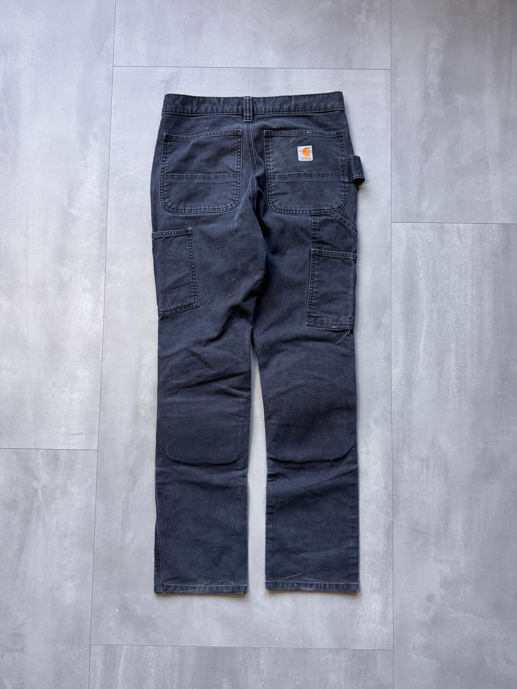 VINTAGE CARHARTT BLACK DOUBLE KNEE CARPENTER PANTS - 32