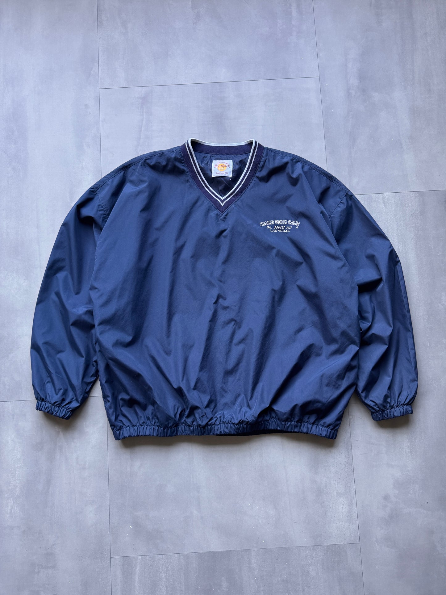 VINTAGE HARD ROCK LAS VEGAS NAVY WINDBREAKER - XXL