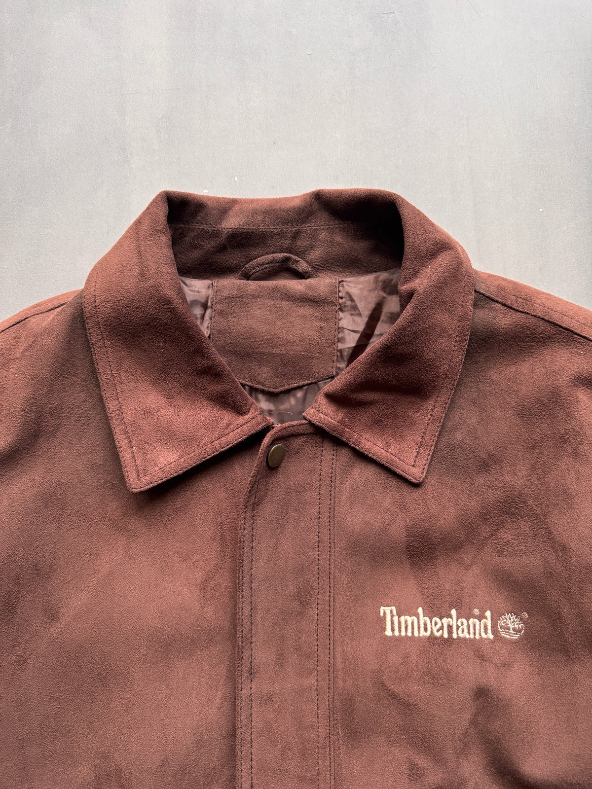VINTAGE TIMBERLAND BROWN SUEDE LEATHER JACKET - L