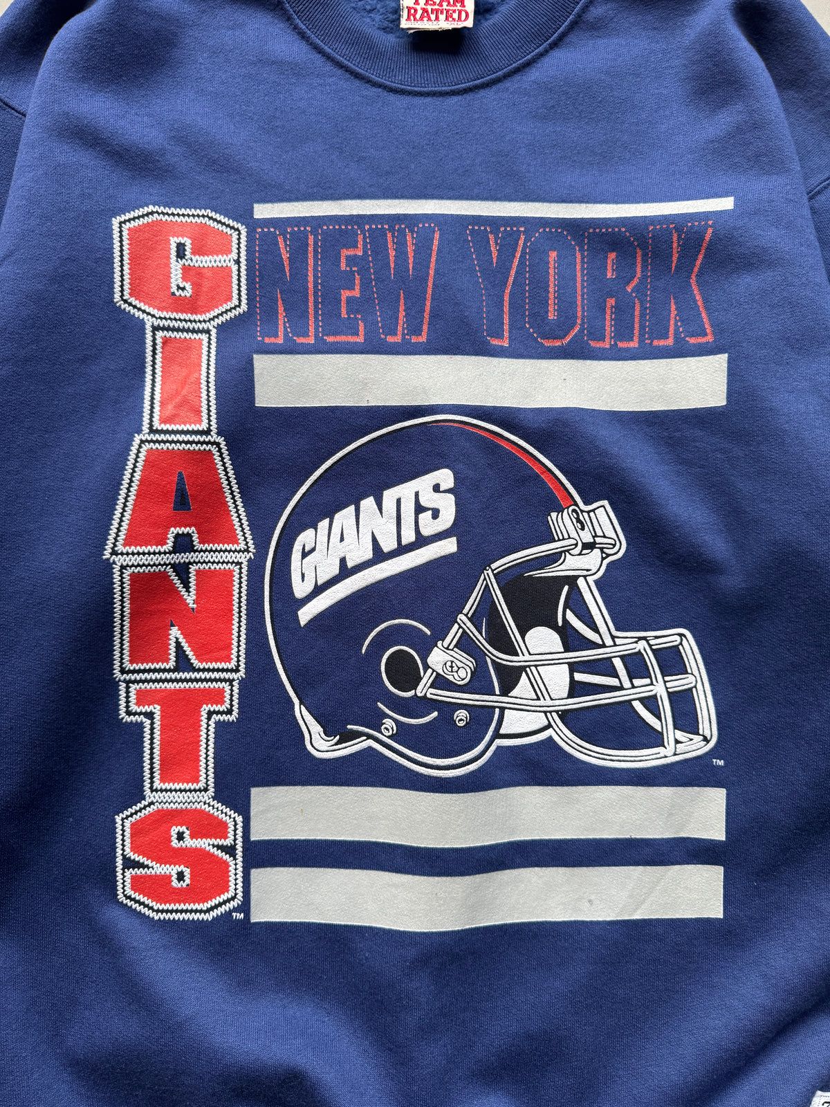 VINTAGE NFL TEAM RATED NEW YORK GIANTS BLUE SWEATER - XL