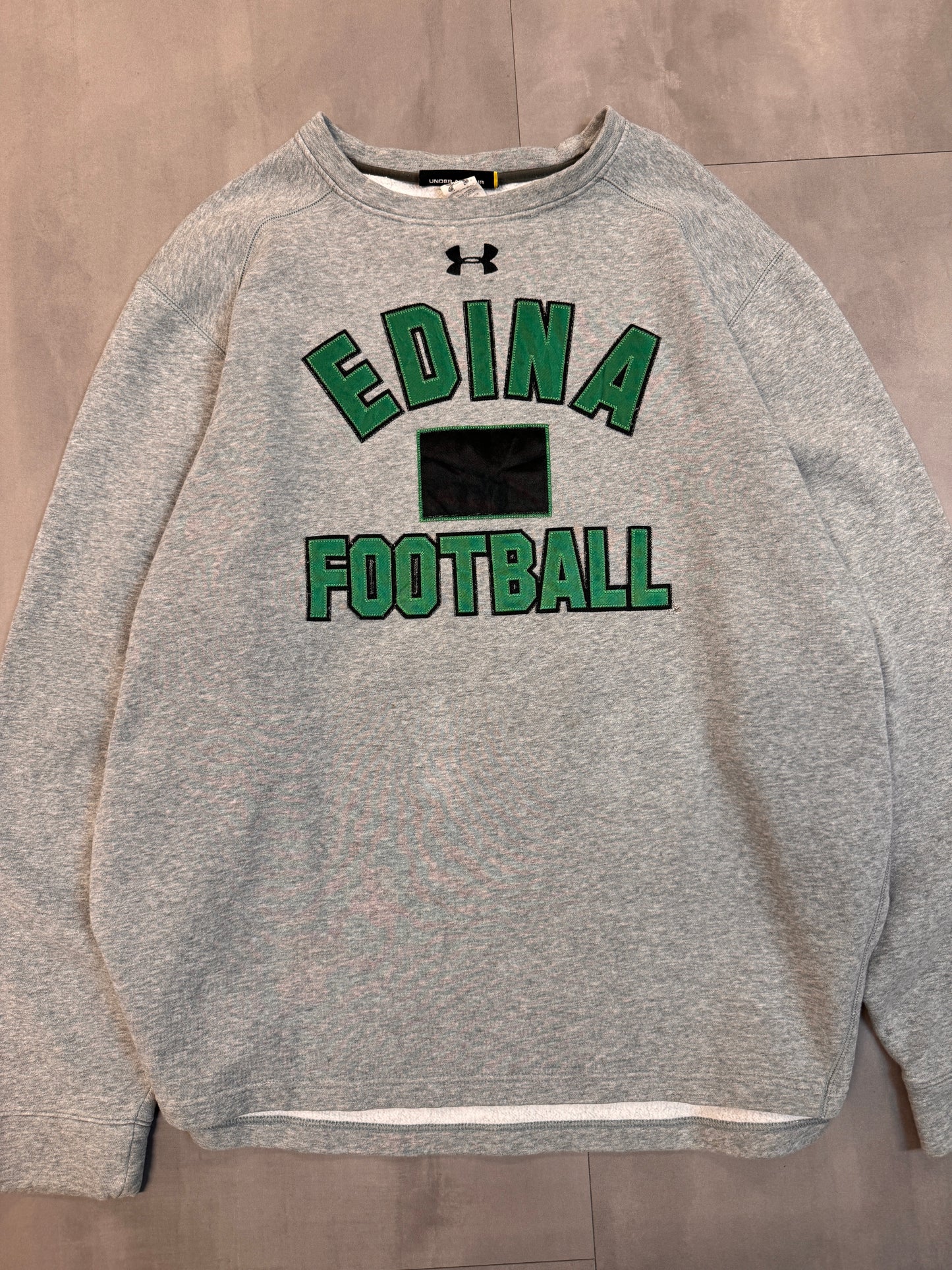 UNDERARMOUR EDINA FOOTBAL GREY SWEATER - XXLARGE