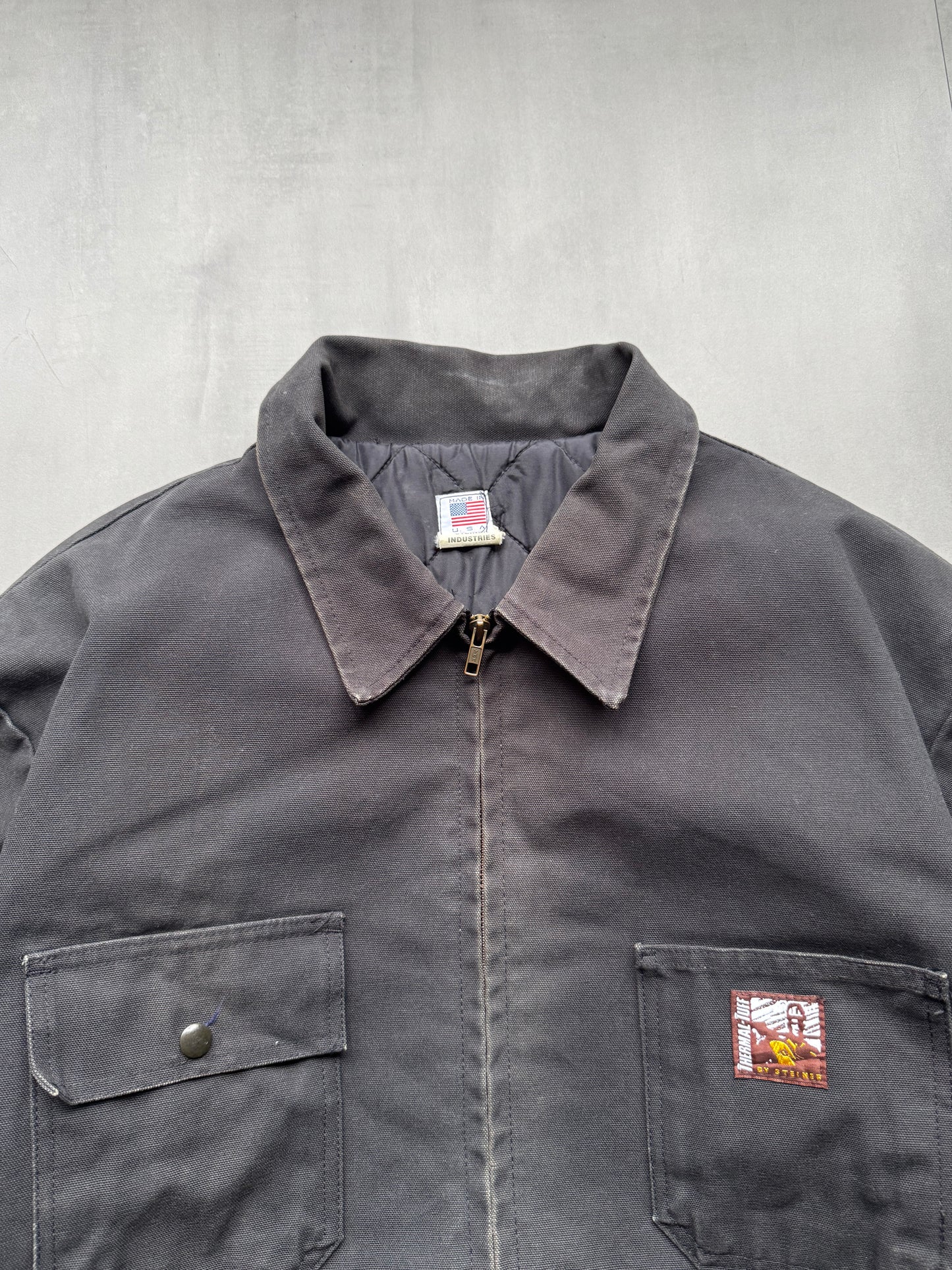 VINTAGE STEINER INDUSTRIES GREY CHORE JACKET - XL