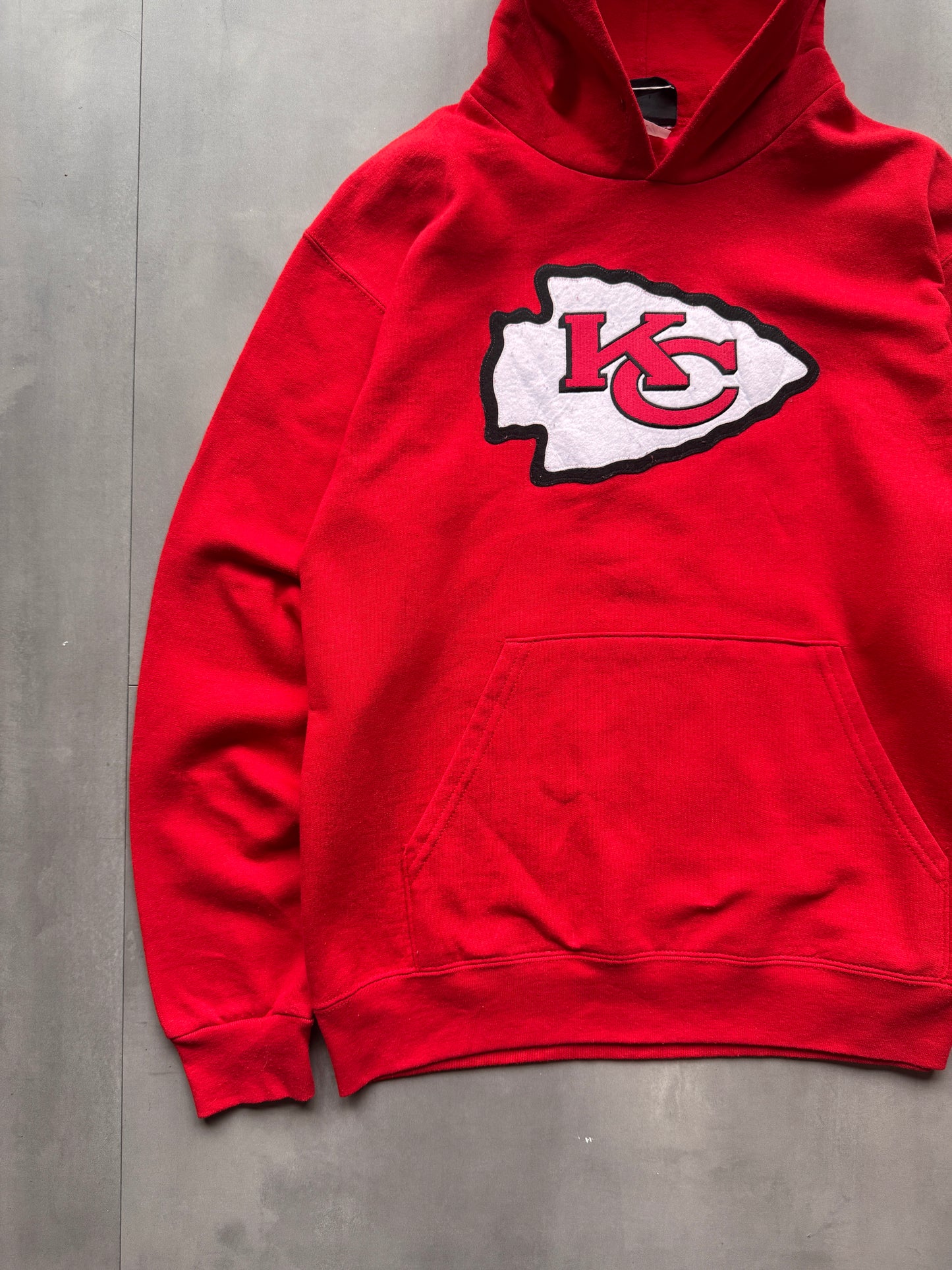 VINTAGE NFL KANSAS CITY CHIEFS RED HOODIE - S