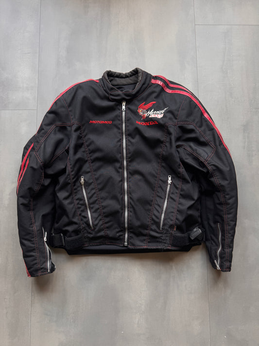 VINTAGE HONDA HORNET CUP BLACK MOTORCYCLE JACKET - L