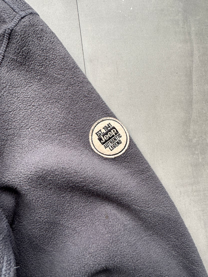 VINTAGE JEEP GREY ZIP FLEECE - L