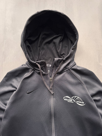 VINTAGE NIKE BASKETBALL GREY ZIP UP HOODIE - XL