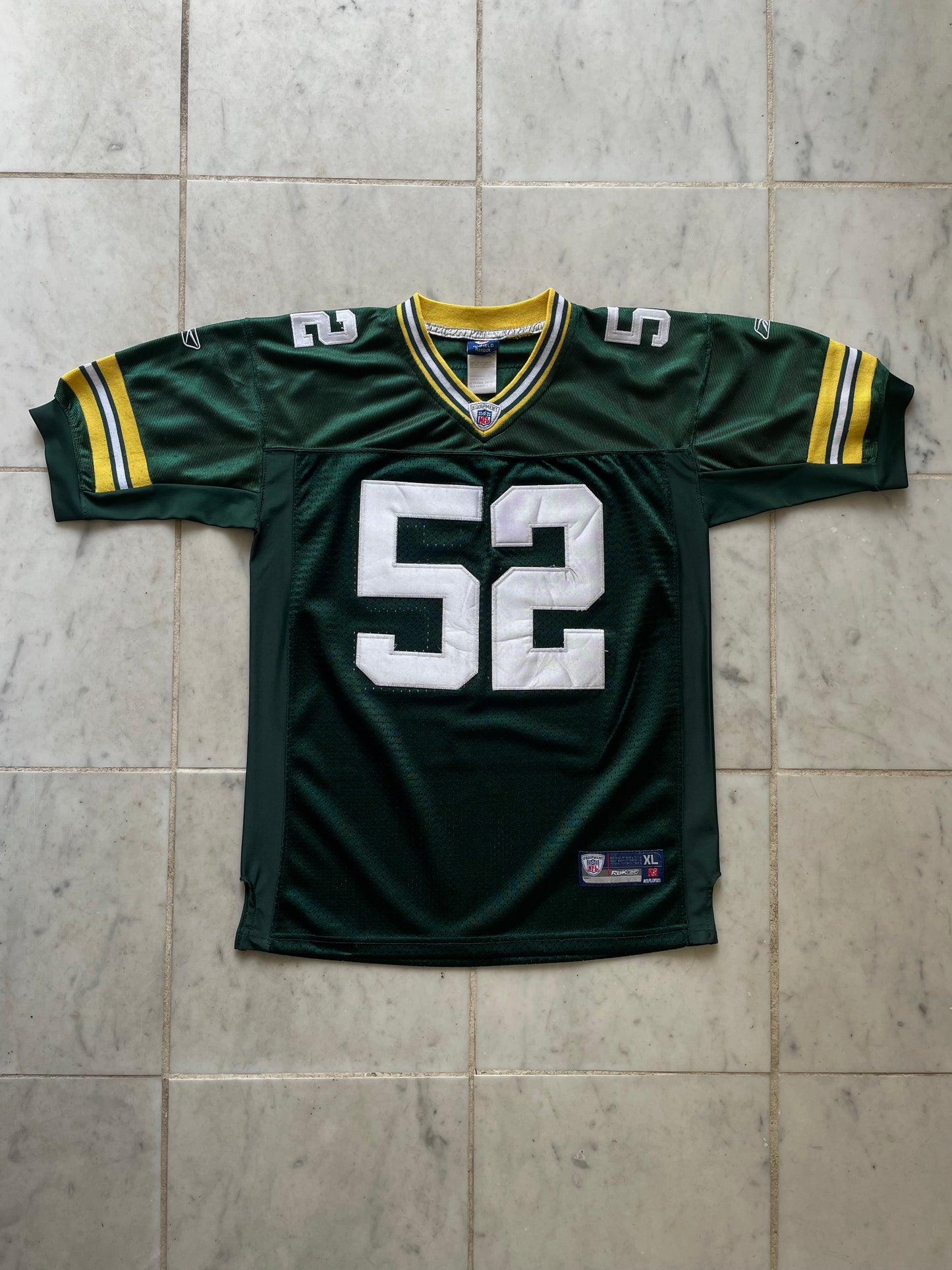 NFL/REEBOK GREEN BAY PACKERS 'CLAY MATTHEWS' 52 JERSEY - SMALL/MEDIUM