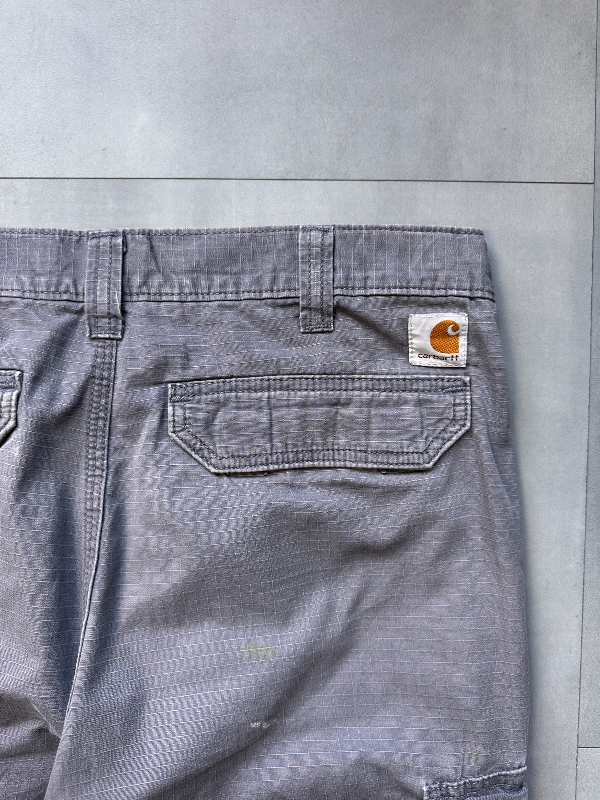 VINTAGE CARHARTT GREY RIPSTOP CARGO PANTS - 36