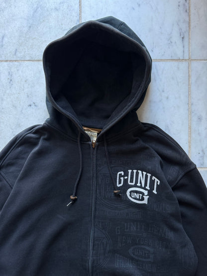 G-UNIT BLACK ZIP UP HOODIE - XLARGE