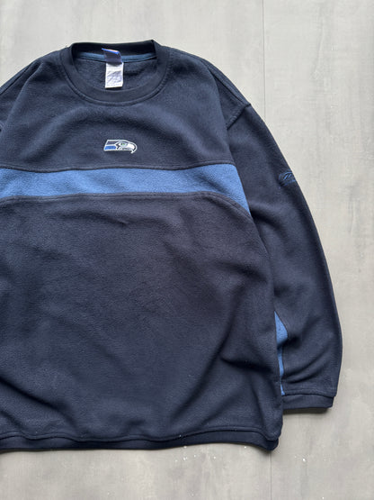 VINTAGE NFL SEATTLE SEAHAWKS NAVY SWEATER - XL