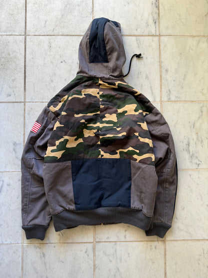 CARHARTT REWORKED CAMO PATTERN ACTIVE JACKET - LARGE