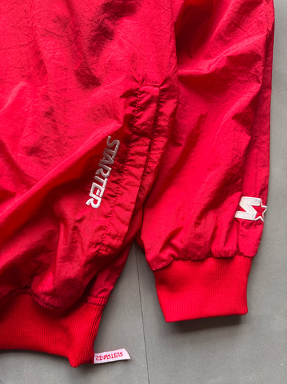 VINTAGE STARTER WISCONSIN BADGERS RED WINDBREAKER - XXL