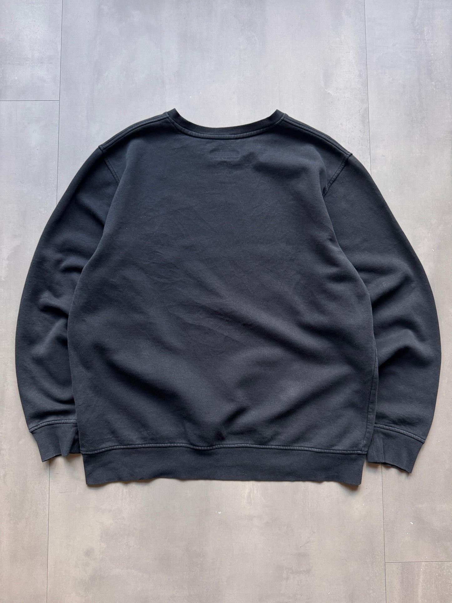 VINTAGE ADIDAS 'YOUR TOWN SUCKS' BLACK SWEATER - L