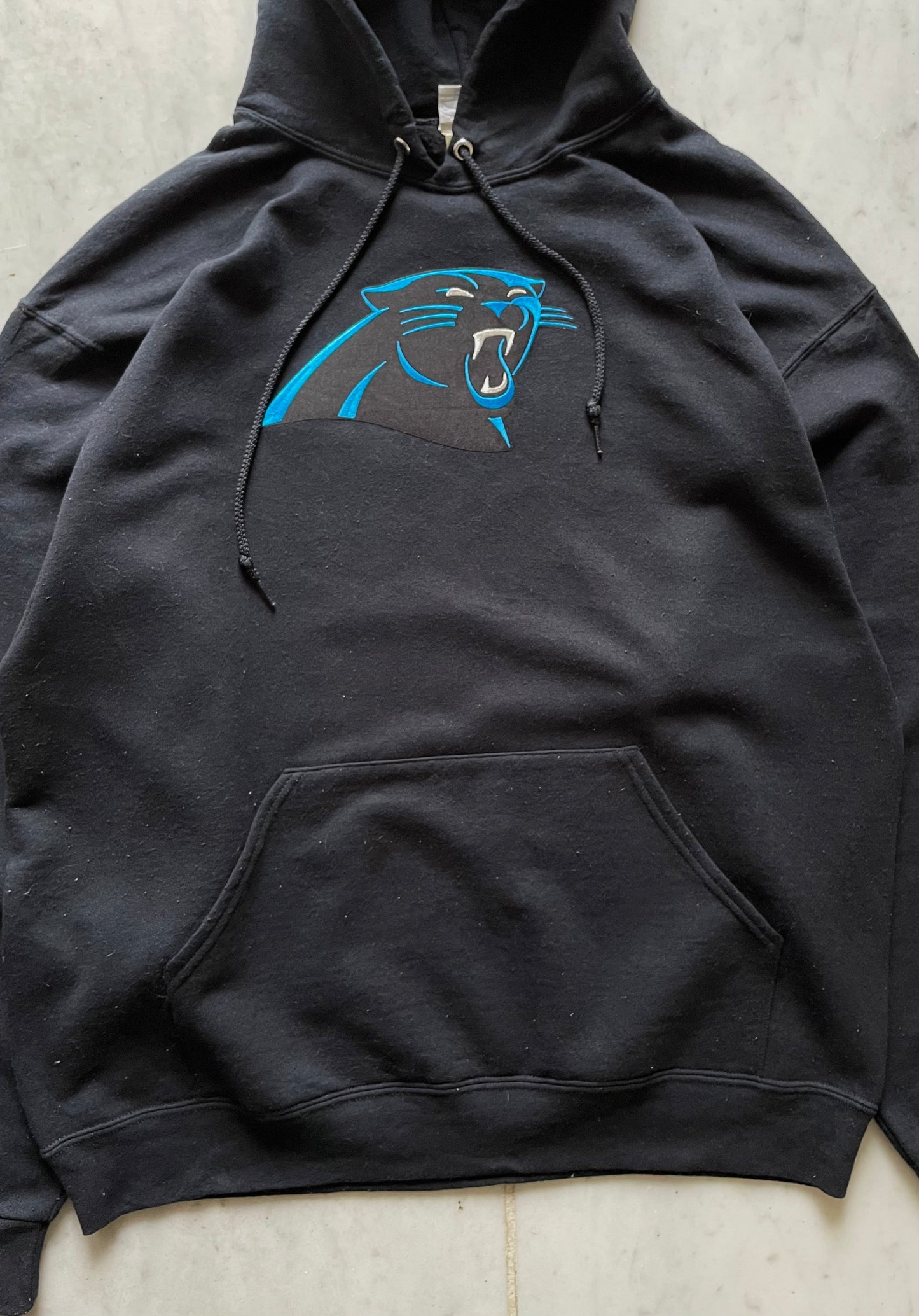 NFL CAROLINA PANTHERS BLACK HOODIE - LARGE