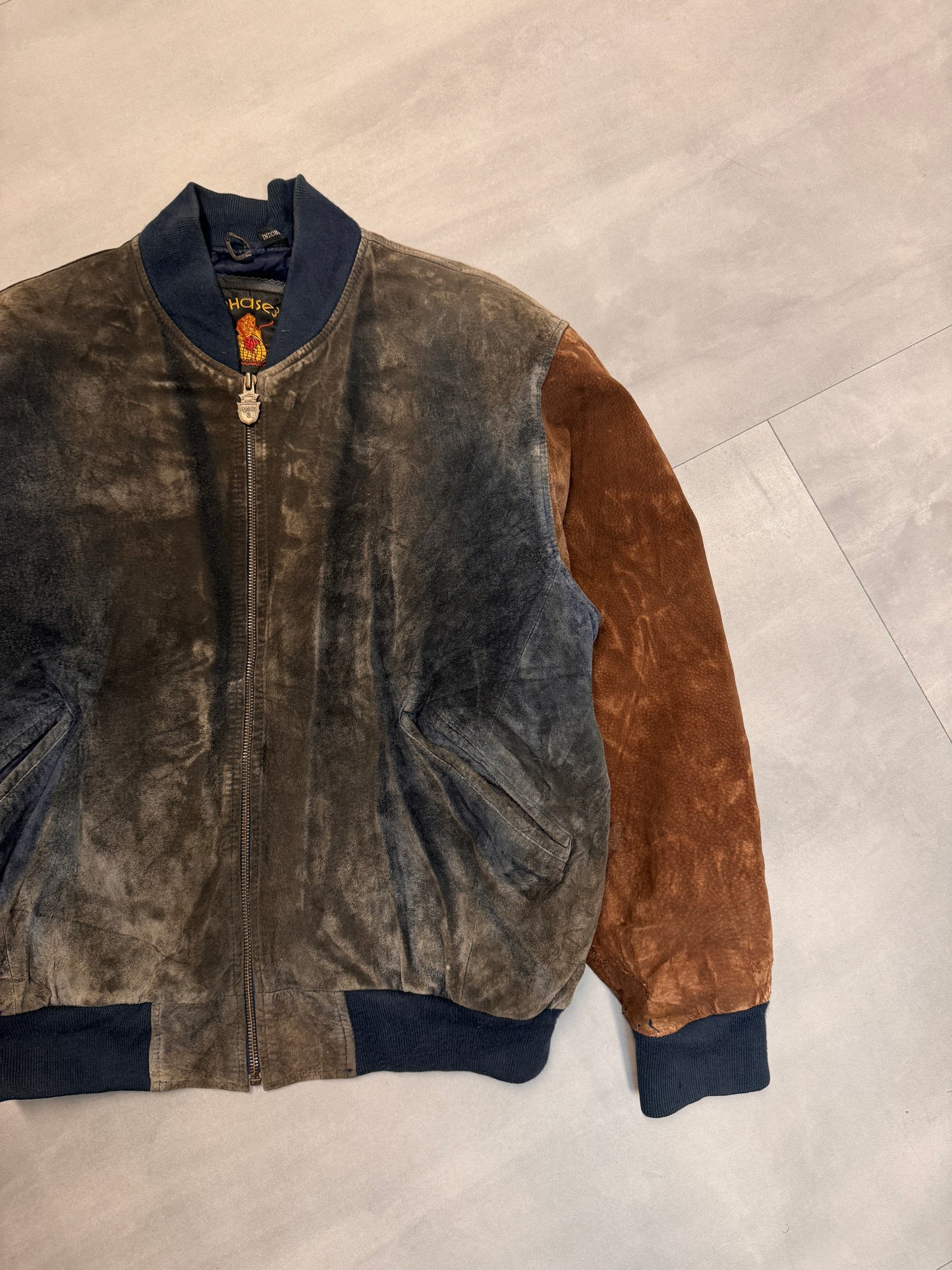 PHASE 3 SUEDE BOMBER JACKET - MEDIUM